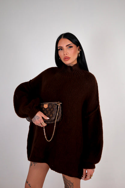 Maglione Maxi Ruby - Marrone