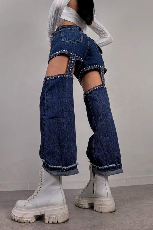 Jeans Cut Out Borchie