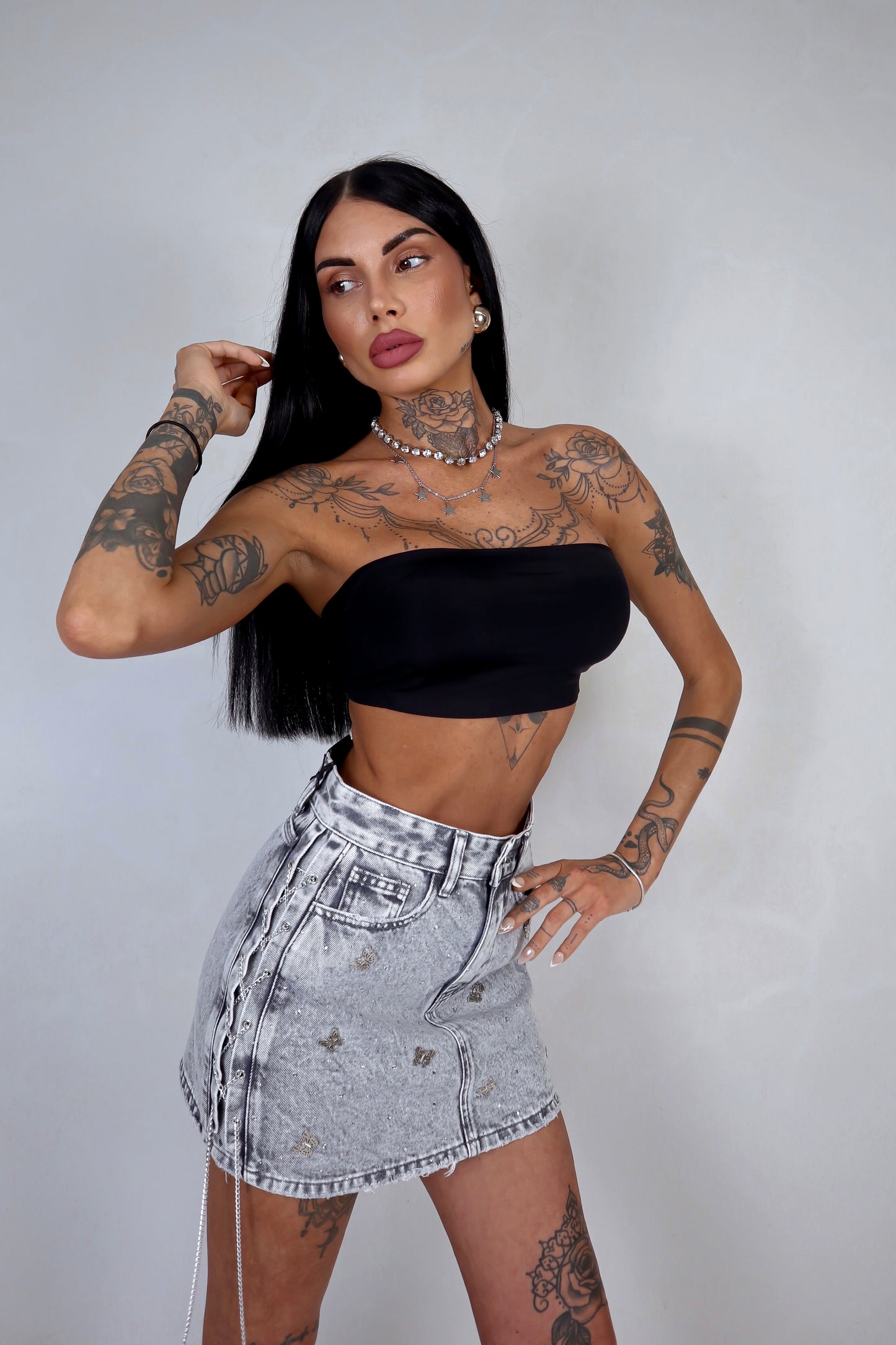 Top a fascia Anita - Nero