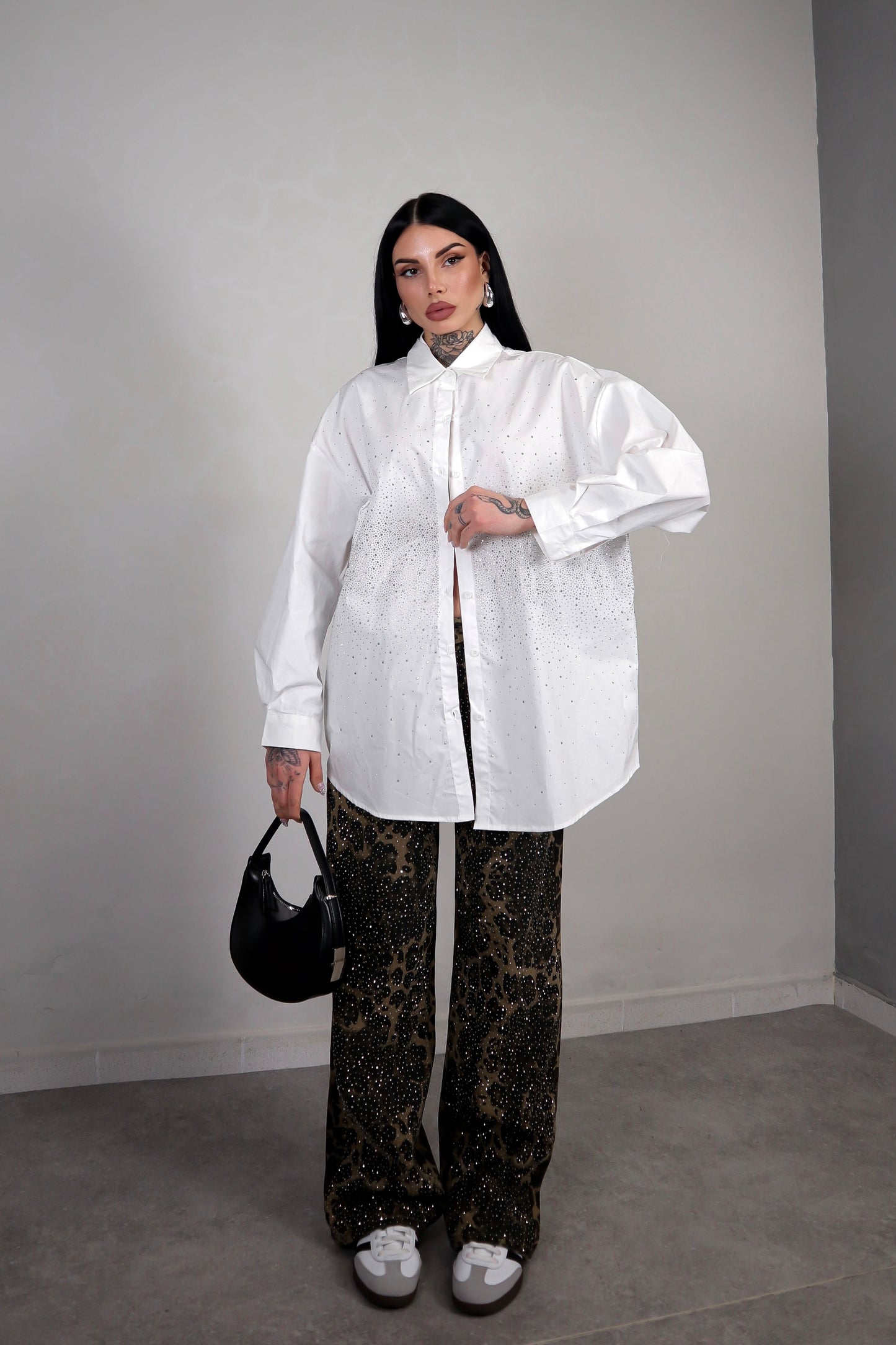 Camicia Polvere di Strass - Bianco