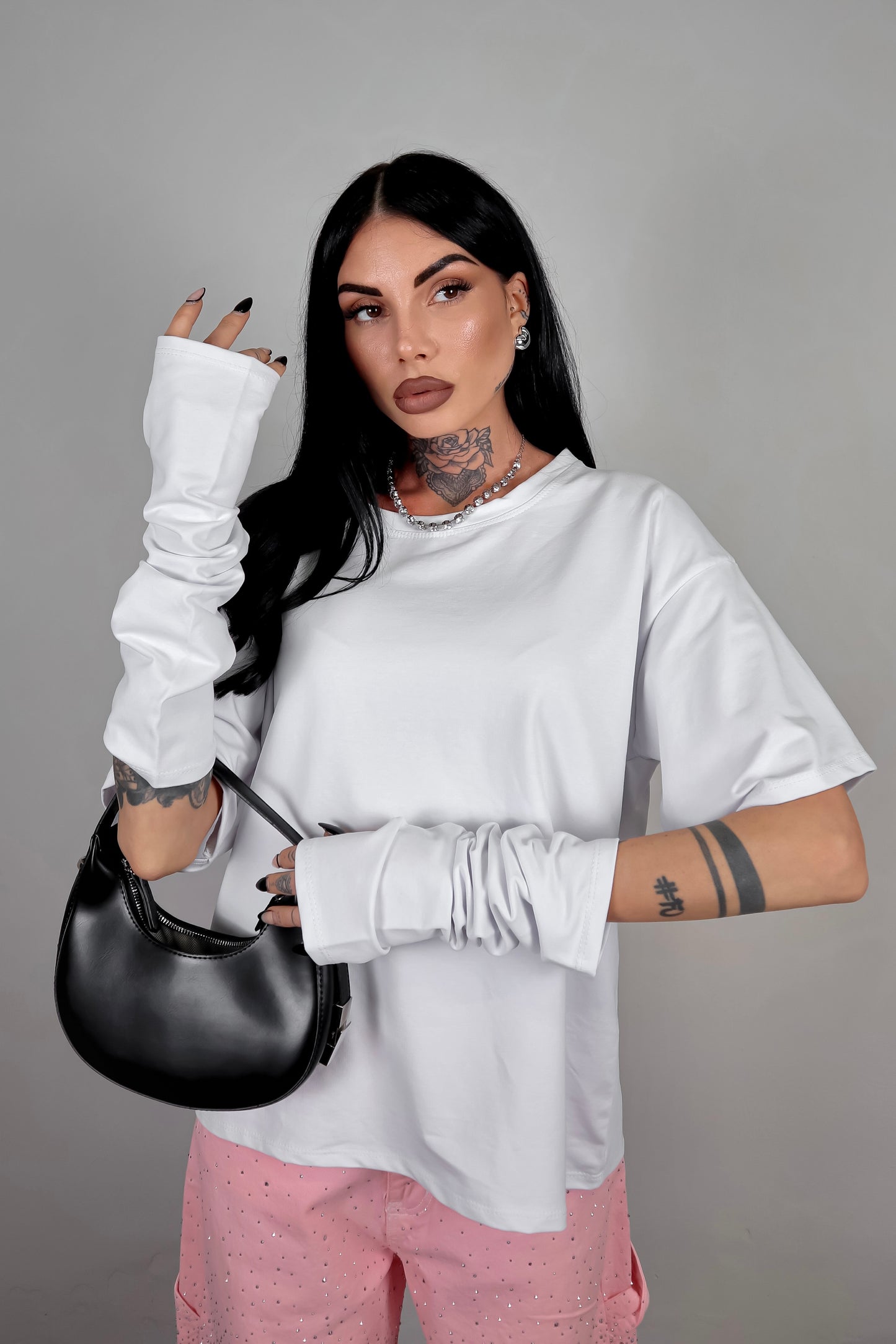T-Shirt Manicotti - Bianco
