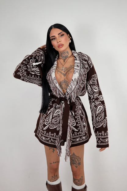 Cardigan Perù - Marrone