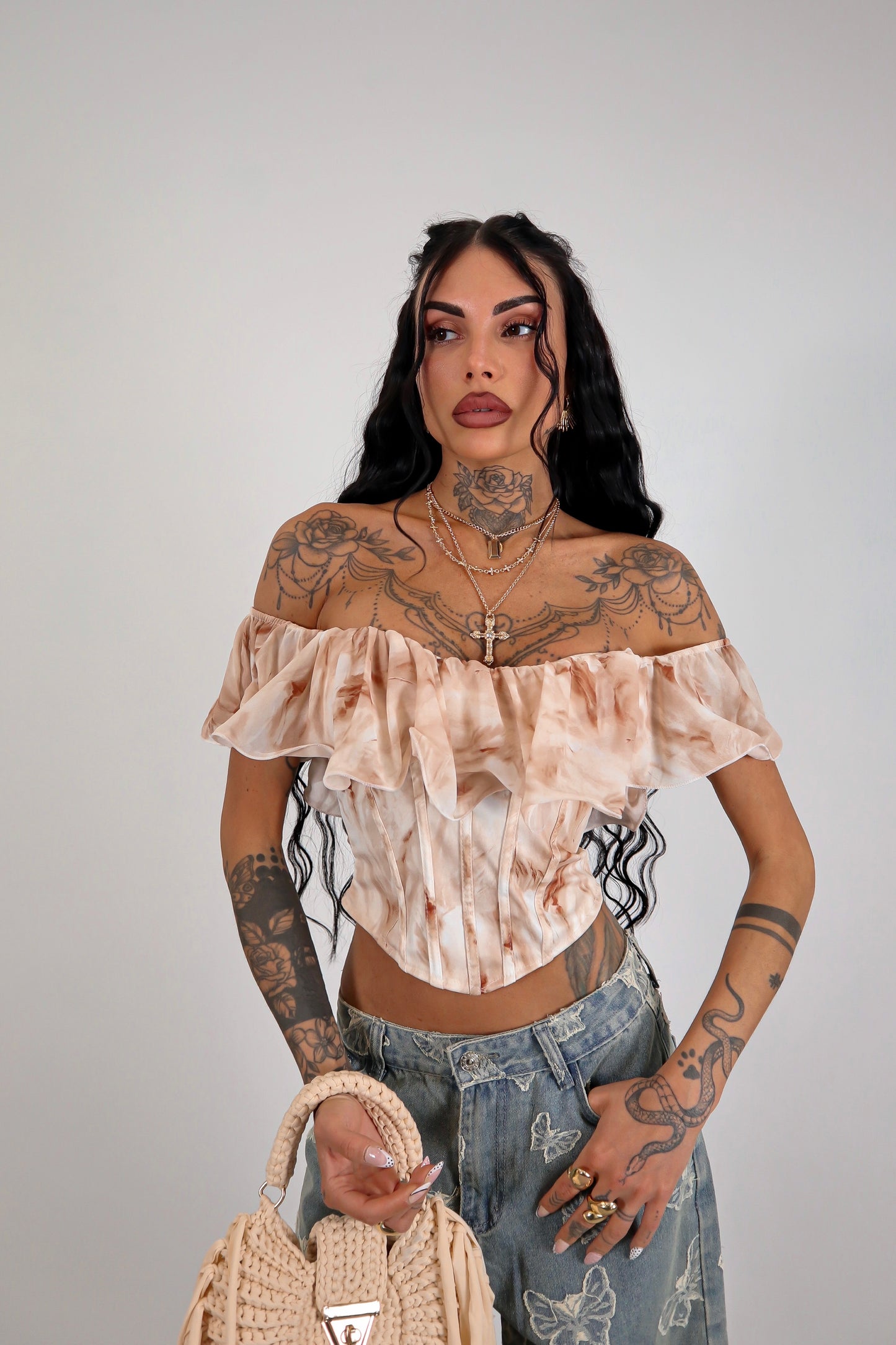 Top corsetto Boreale - Champagne