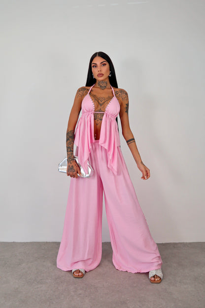 Completo borchie Joy - Rosa