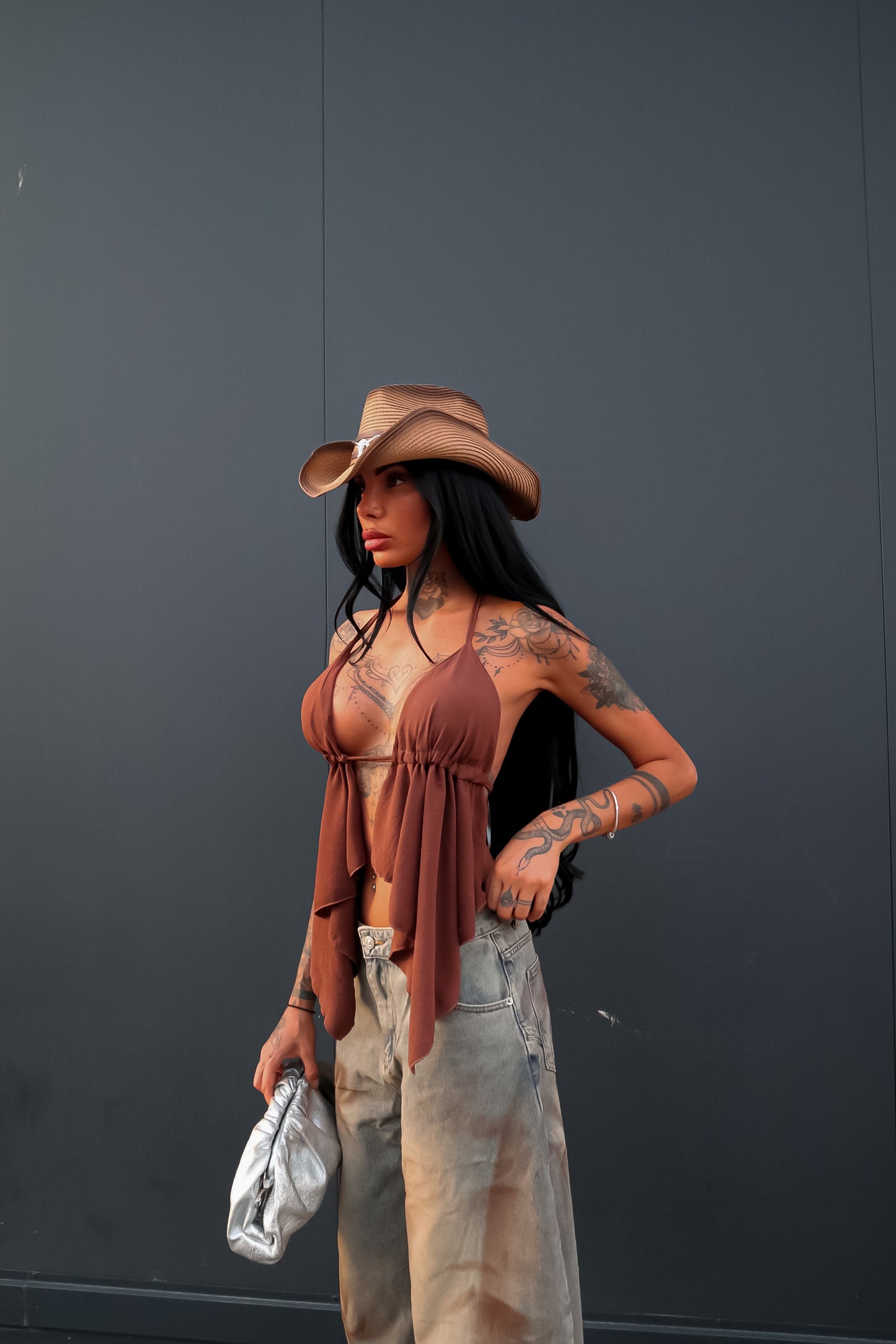 Top Fatima - Marrone