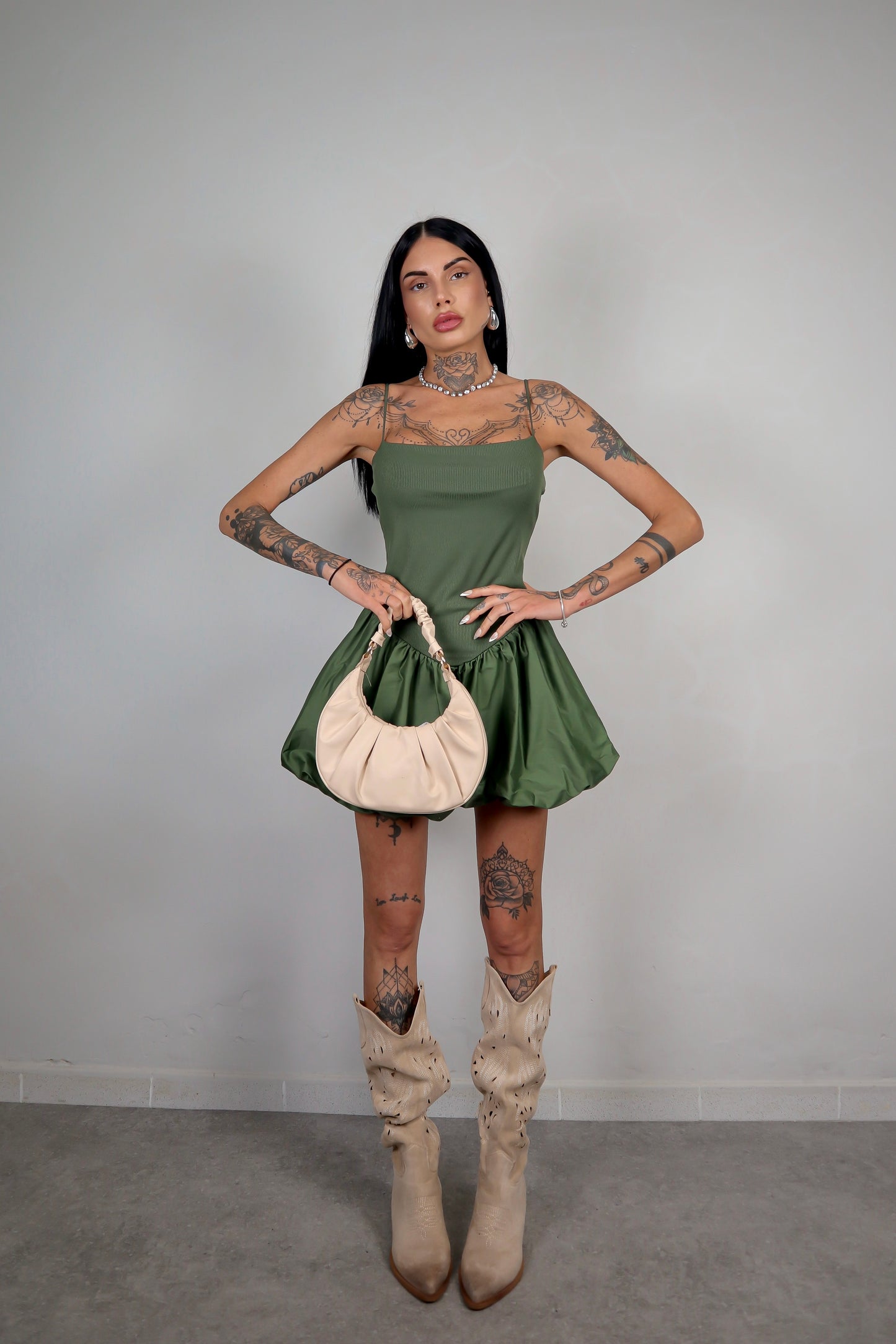 Abito Puffy - Verde