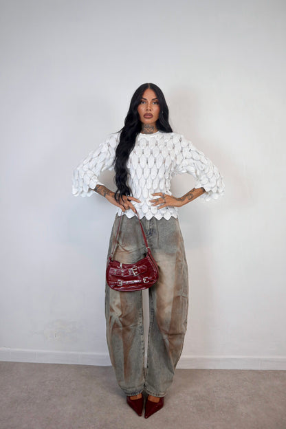 Maglione Squame - Bianco