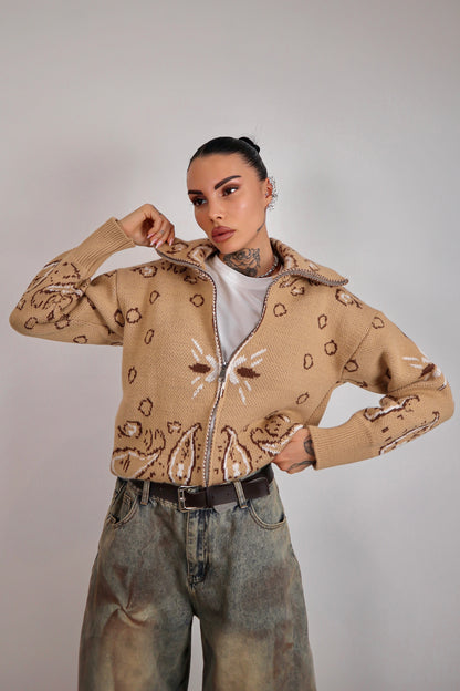 Cardigan Bandana - Beige