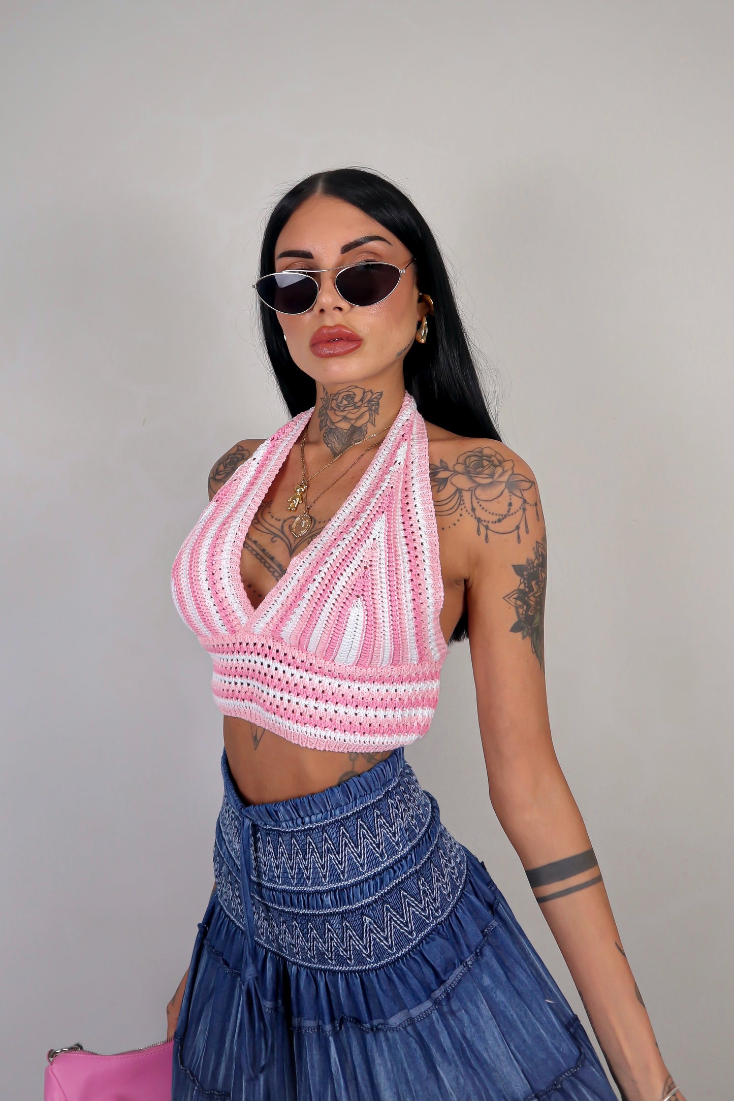 Top Crochet Selly - Baby Pink