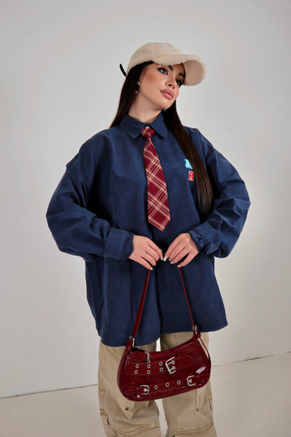 Camicia Scamosciata College - Blue