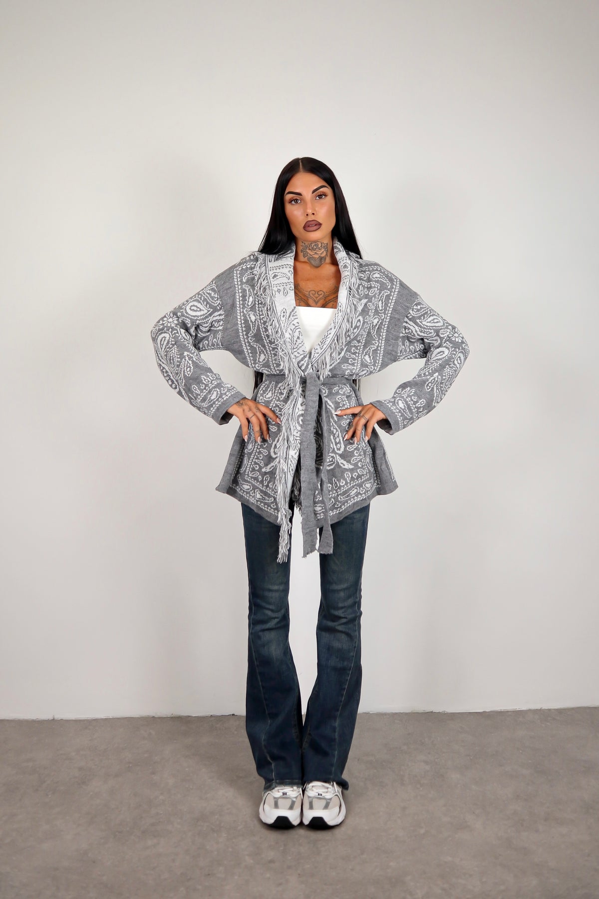 Cardigan Perù - Grigio