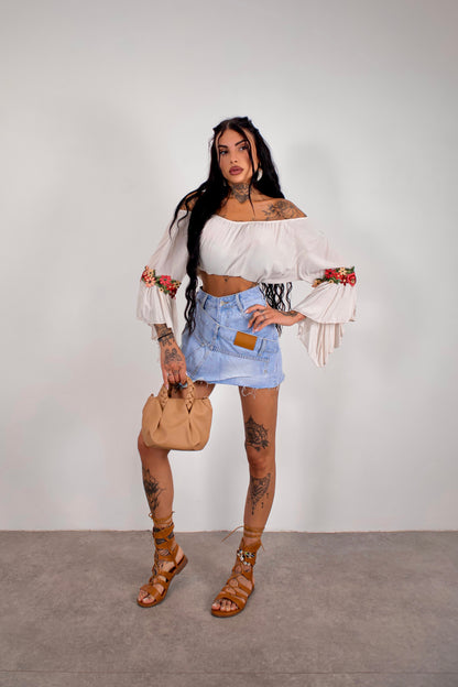 Gonna denim Patchwork