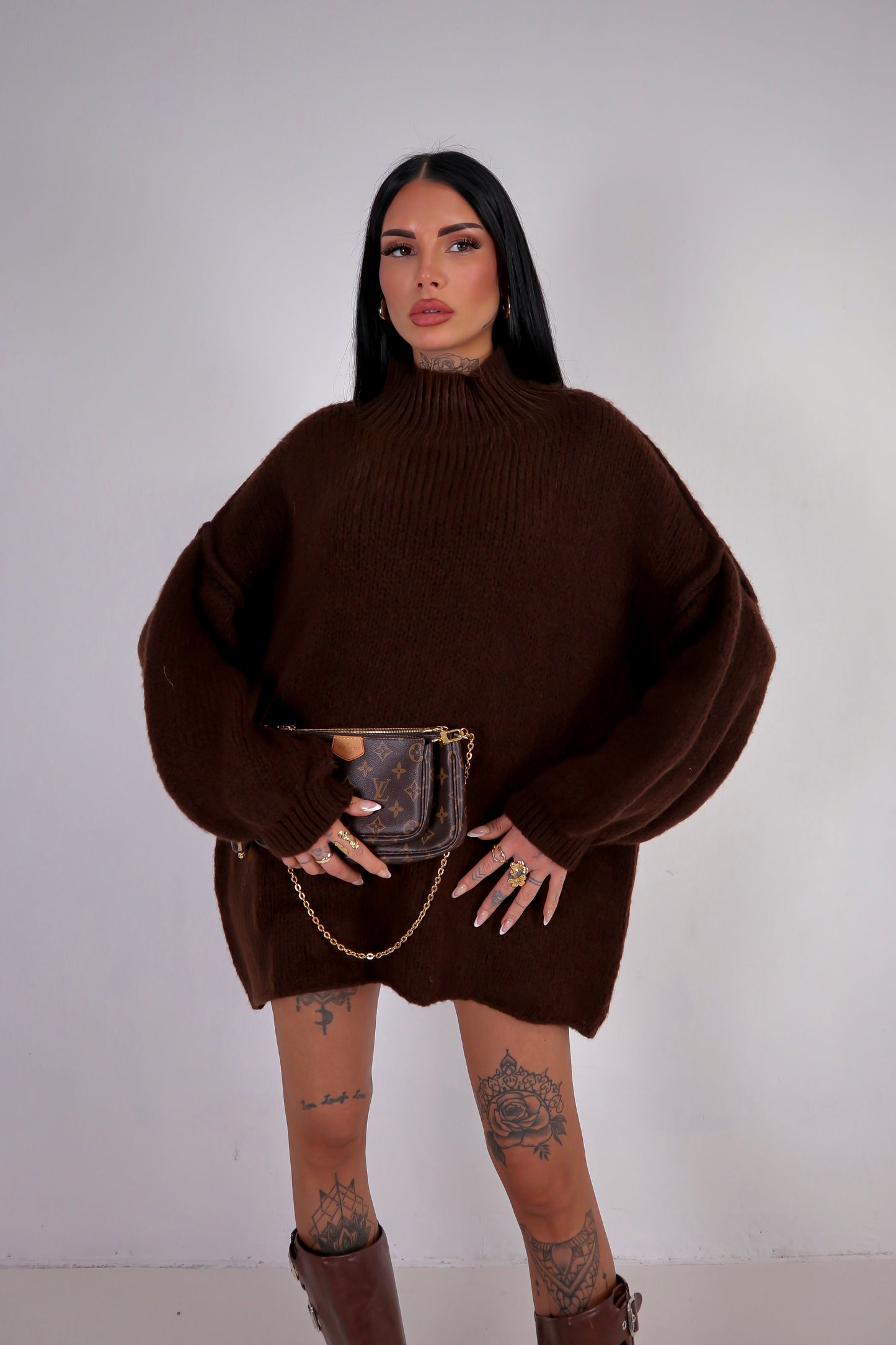 Maglione Maxi Ruby - Marrone