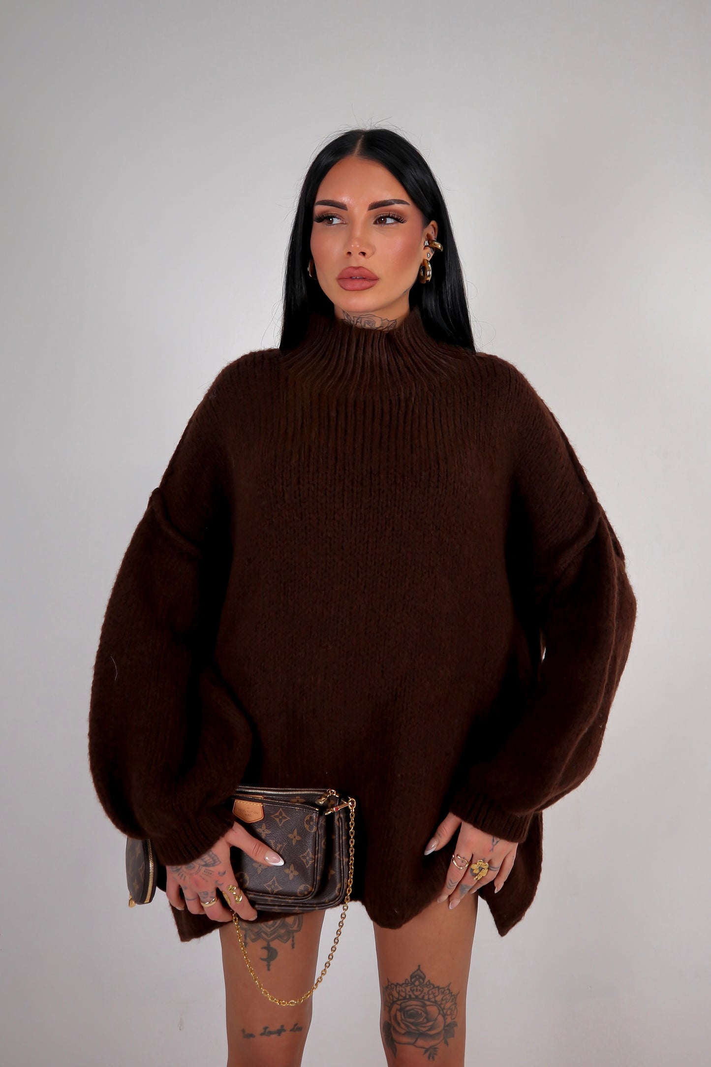 Maglione Maxi Ruby - Marrone