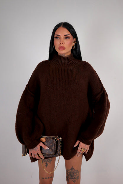 Maglione Maxi Ruby - Marrone