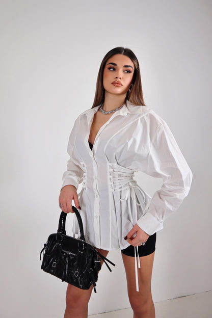 Camicia Stringhe - Bianco