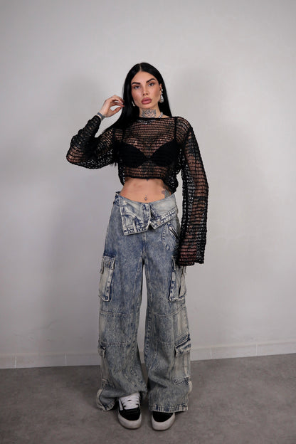 Jeans Cargo Risvolto