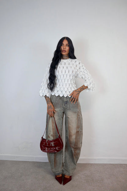 Maglione Squame - Bianco