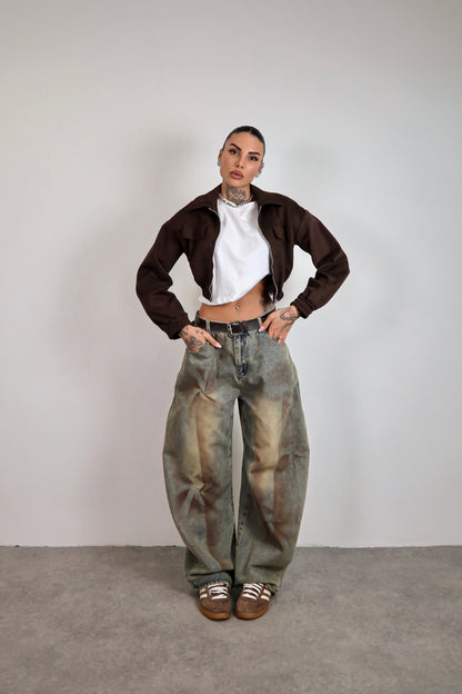 Bomber scamosciato Zahra - Marrone