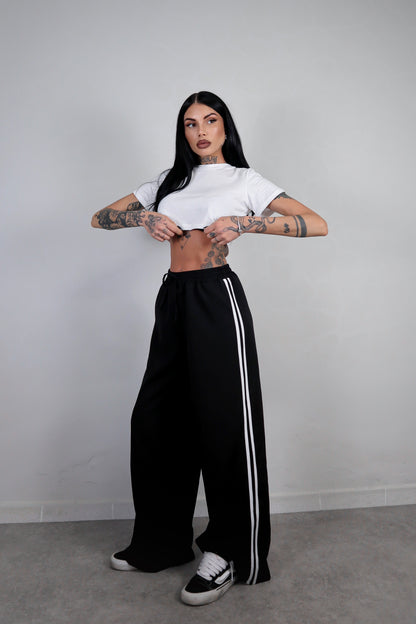 Pantalone Stripes - Nero