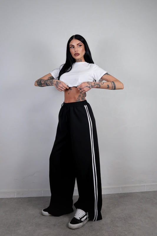 Pantalone Stripes - Nero