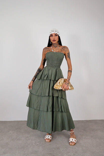 Abito / Gonna Nour - Verde militare