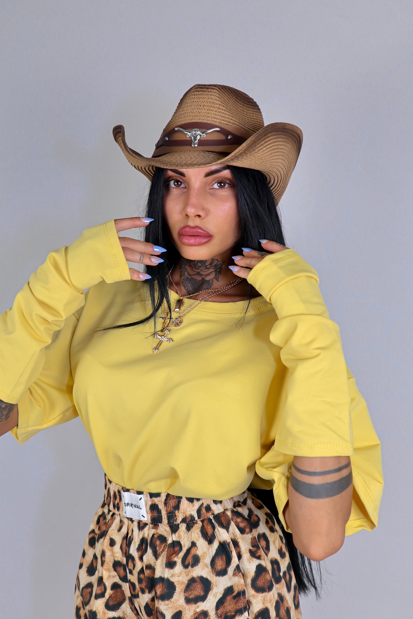 T-Shirt Manicotti - Giallo