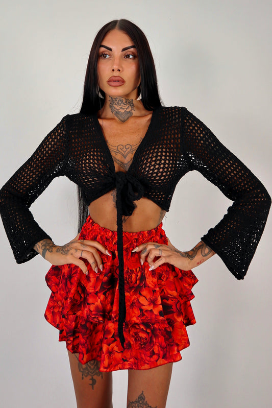 Panta Gonna Brielle - Rosso/nero