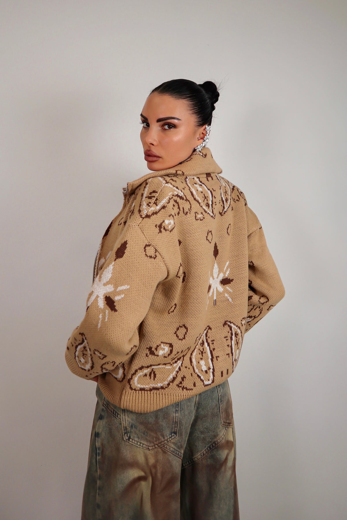 Cardigan Bandana - Beige
