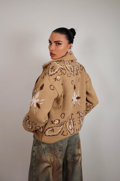 Cardigan Bandana - Beige
