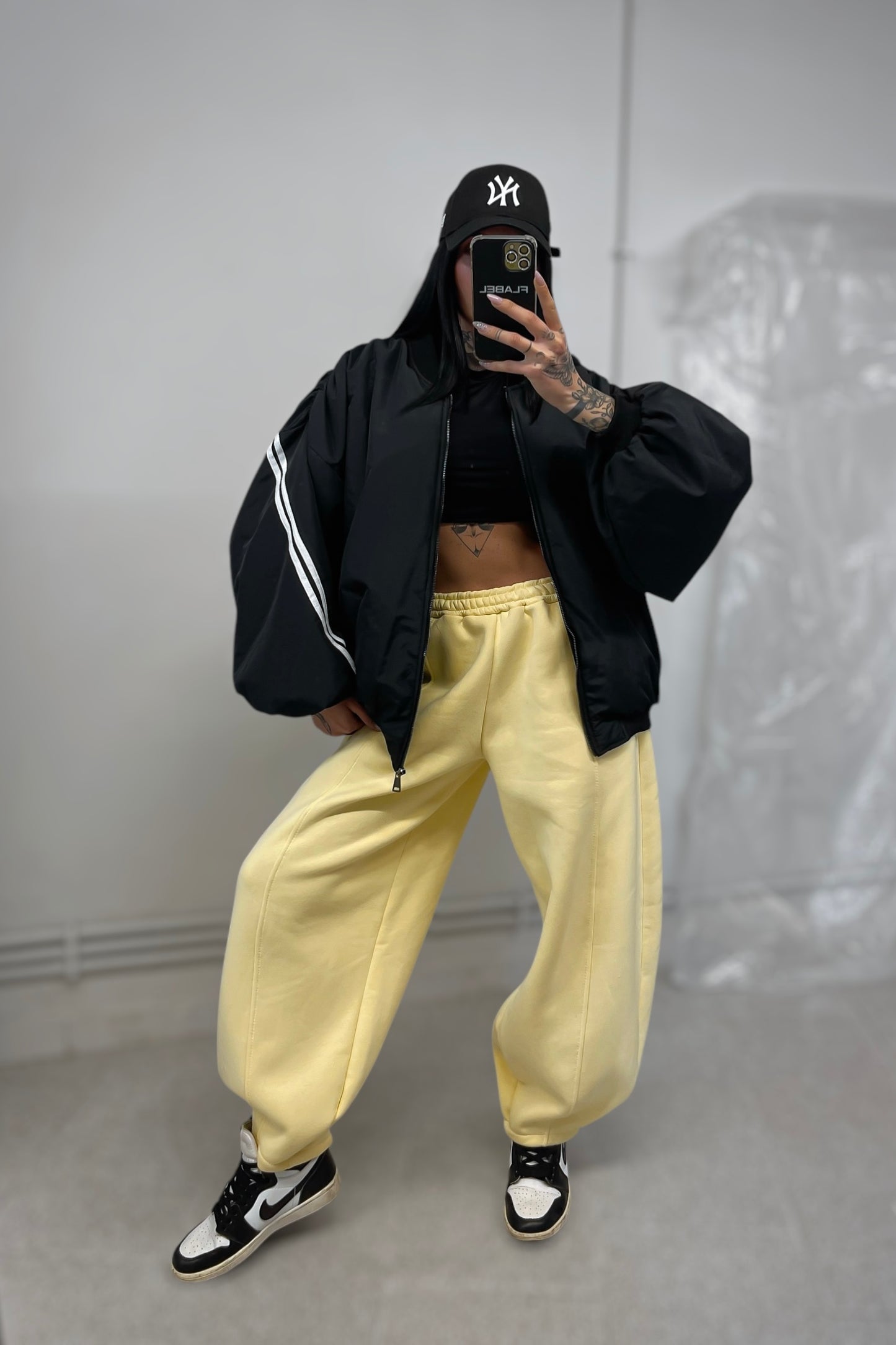 Bomber Oversize Sporty - Nero