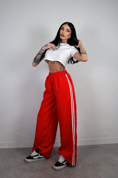 Pantalone Stripes - Rosso