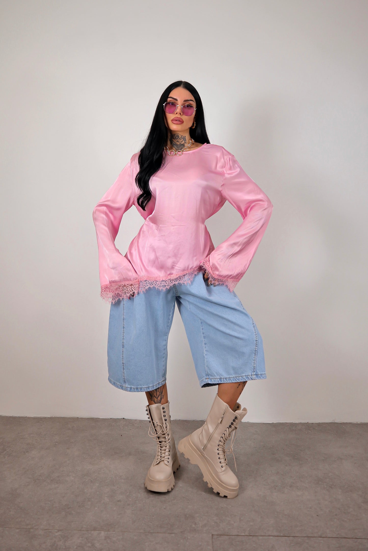 Maglia long sleeve Elegant - Rosa