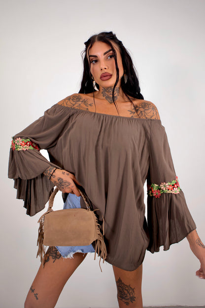 Blusa Violetta - Marrone