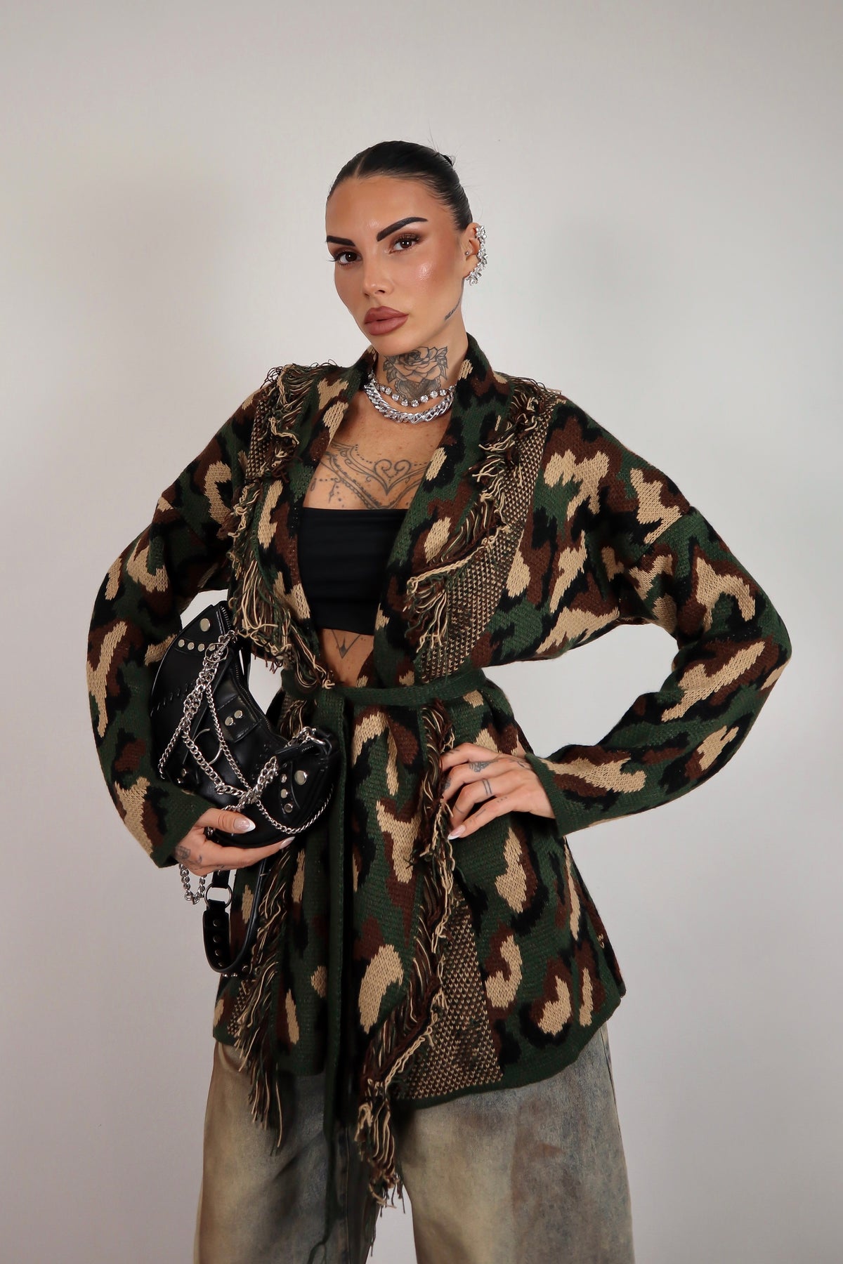 Cardigan Perù - Militare