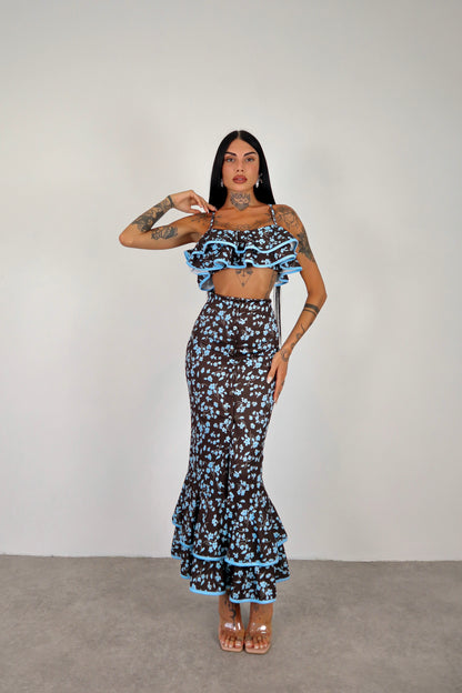 Completo Florida - Marrone/Celeste