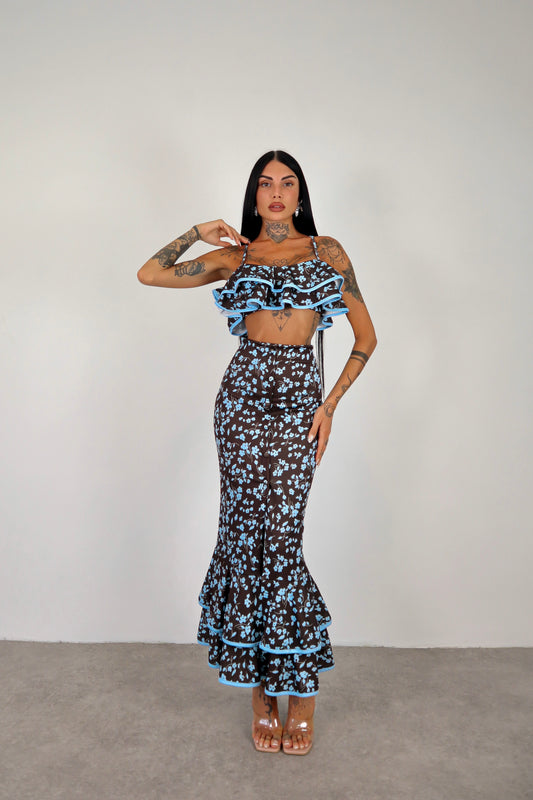 Completo Florida - Marrone/Celeste
