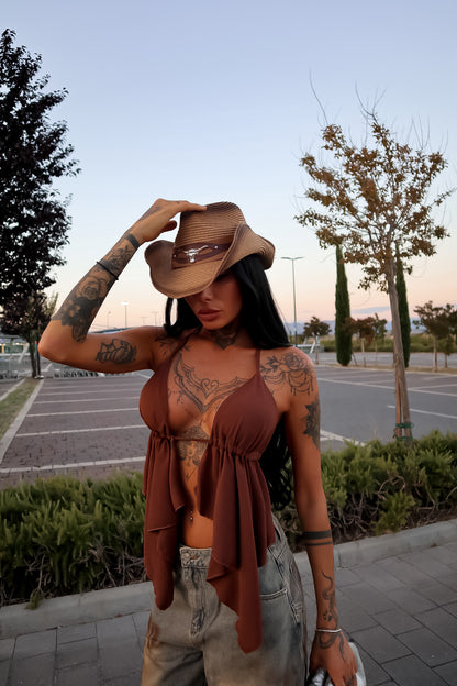 Top Fatima - Marrone