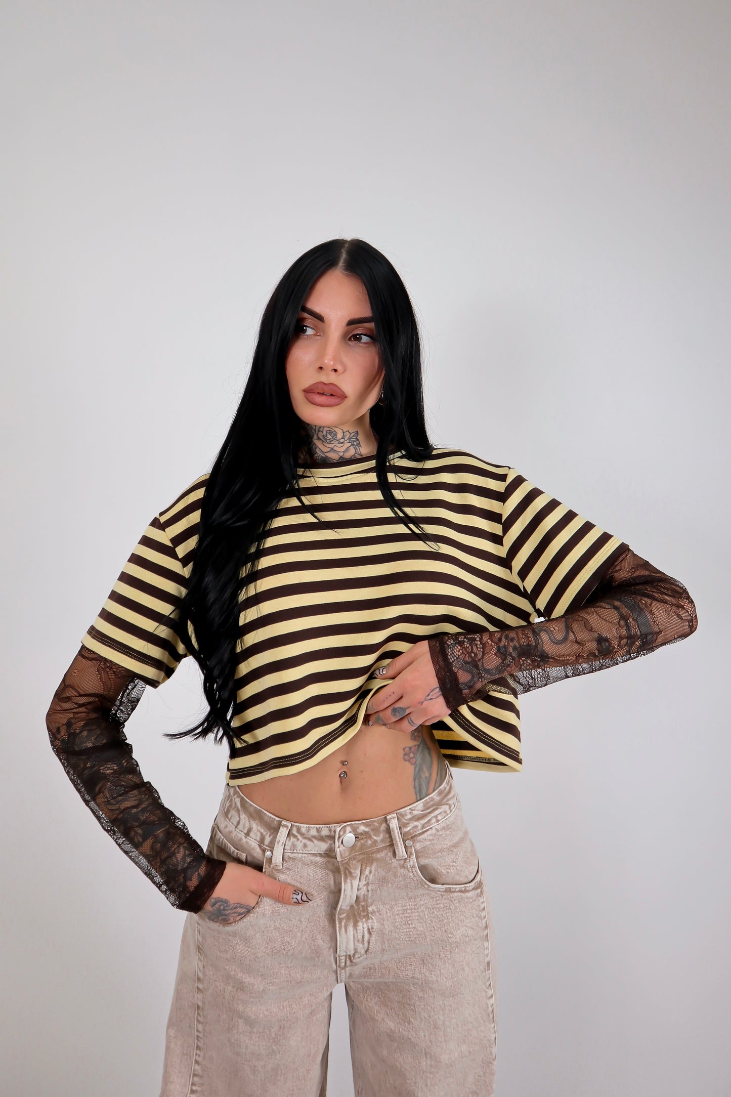 Maglia Mariya - Giallo/Marrone