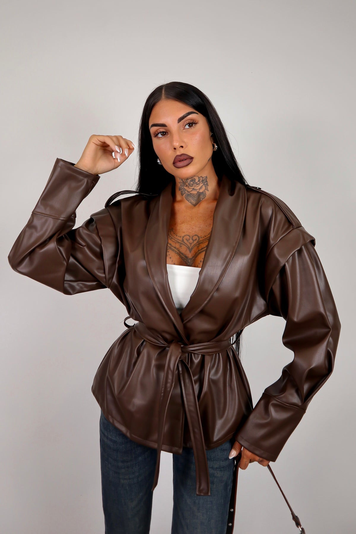 Giacca Ecopelle Mirabel - Marrone