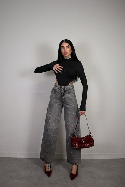 Jeans Brillantini - Nero fumo