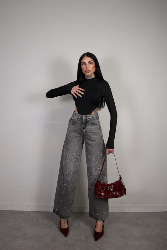 Jeans Brillantini - Nero fumo