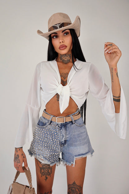 Shorts denim Borchie - Denim