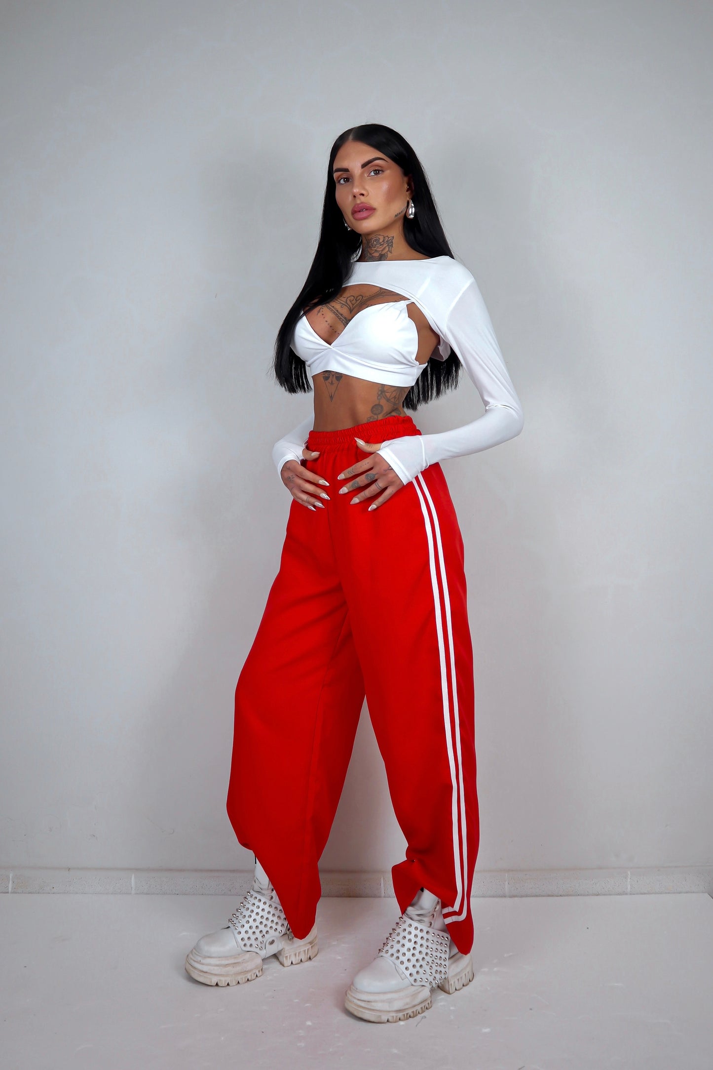 Pantalone Stripes - Rosso