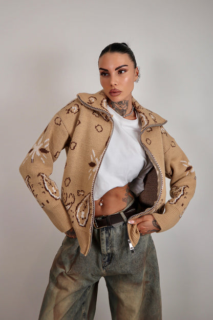 Cardigan Bandana - Beige