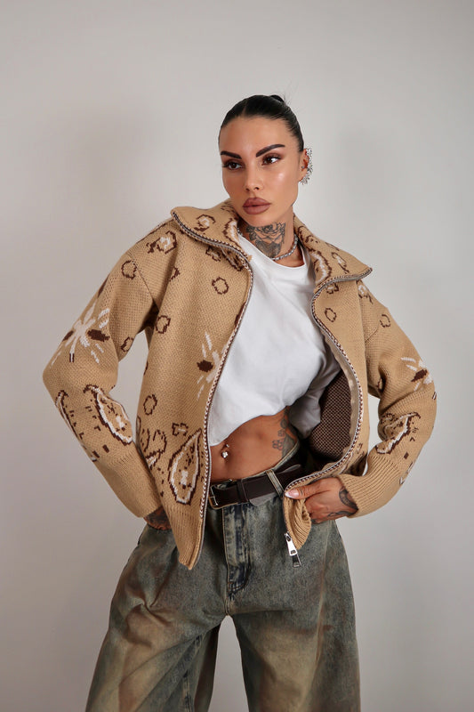 Cardigan Bandana - Beige