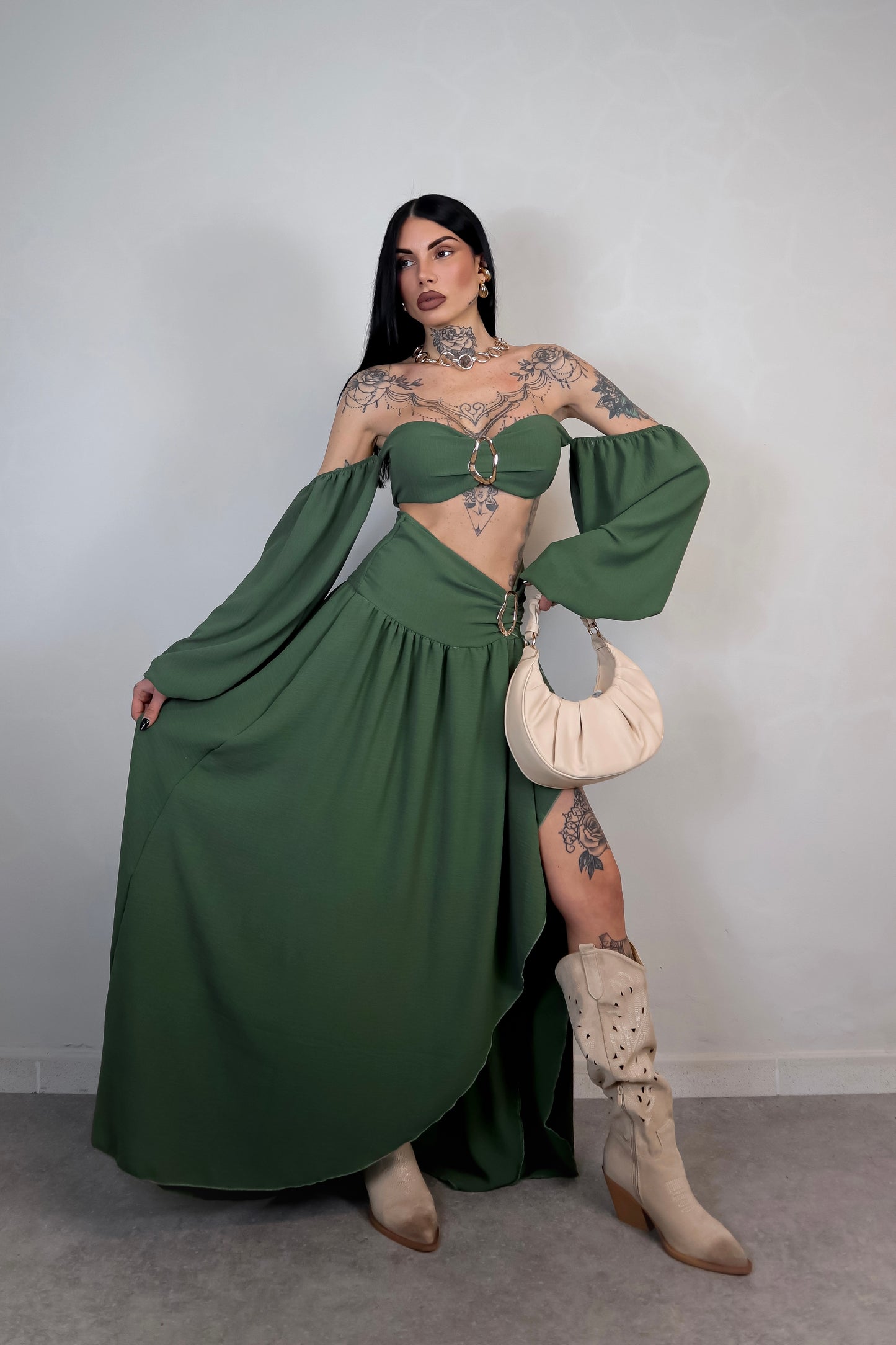 Completo Esmeralda - Verde Militare