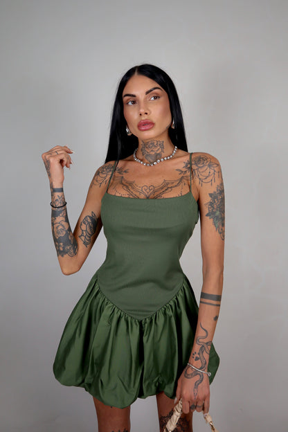 Abito Puffy - Verde