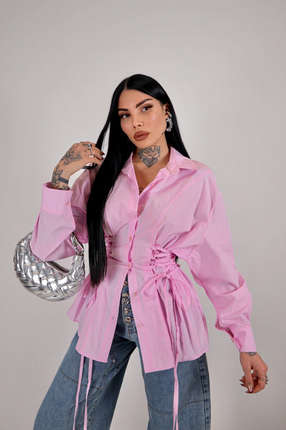 Camicia Stringhe - Rosa