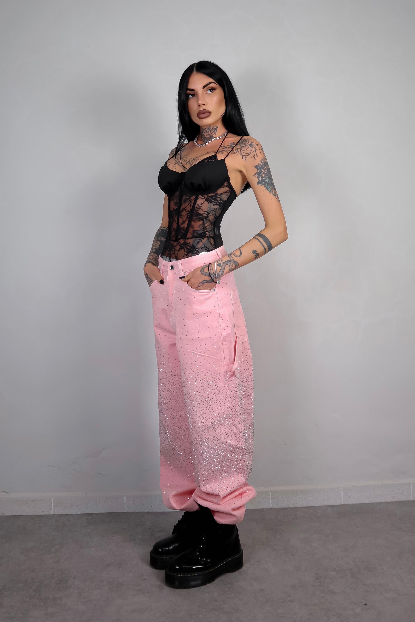 Body pizzo Odette - Nero
